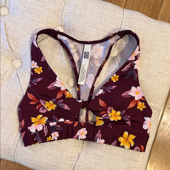 Victoria's Secret Other - Victoria's Secret Maroon Floral Sports Bra XS